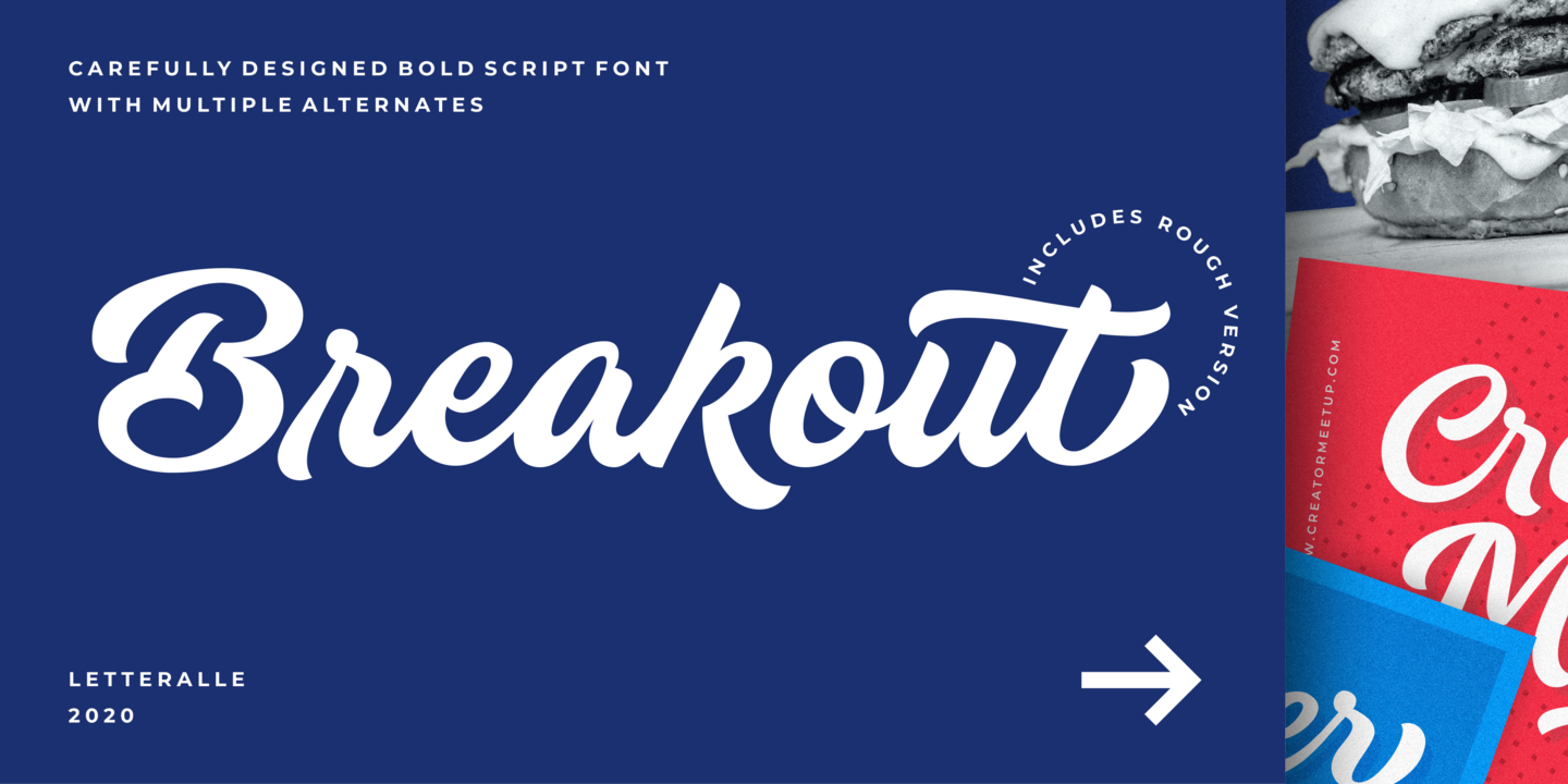 Breakout Rough Font preview